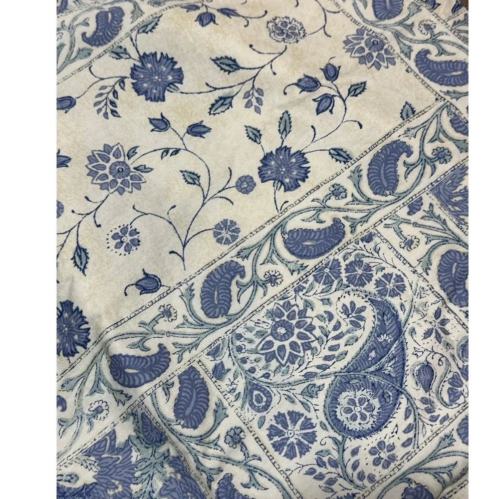 Lauren Ralph Lauren Callen Blue White Paisley Cotton Pillow Shams Set 2 Standard